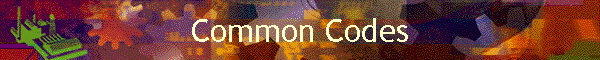 Common Codes